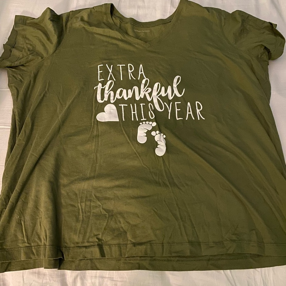 Extra Thankful This Year Maternity Plus Size Shirt